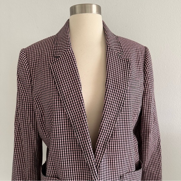 Me + Em Boyfriend Plaid Blazer Jacket Sz M - Picture 3 of 11